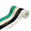 Wholesale 2.5cm Muslim Ramadan Mubarak Tape Ribbon Luxury Goil Foil Printing Eid Ramadan Mubarak Ribbon