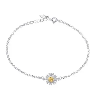 Personality New Art 925 Sterling Silver Jewelry Female Simple Daisy Flower  High-quality Popular Bracelet