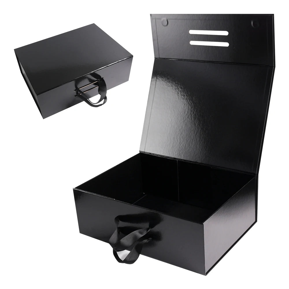 Ready-to-Gift Foldable Kids Gift Box Magnetic Close Cardboard Packagingizati with UV Advantage and Ribbon for Clothing Gifts