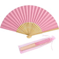 DIY Portable Chinese Bamboo Fan Blank Handheld Paper Fans Bamboo Folding Hand Fans for Wedding Gifts