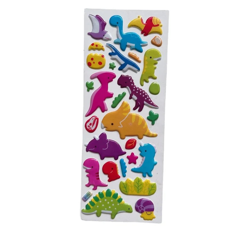 Hot Sale Wholesale Customized Size PVC Non-toxic 3D Animal Die Cut Shape Puffy Stickers Waterproof Cartoon Sticker