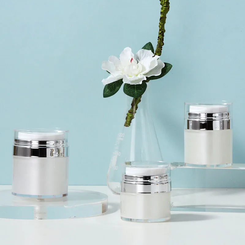 50g Travel Size Refillable Airless Pump Jar Vacuum Bottle Empty Container for Cream and Lotion Cosmetic Use