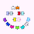 OKSILICONE Custom Engraved Dog Tags Personalized Bone Shape Pet Tag Necklace Sweet Style for Summer Winter Spring