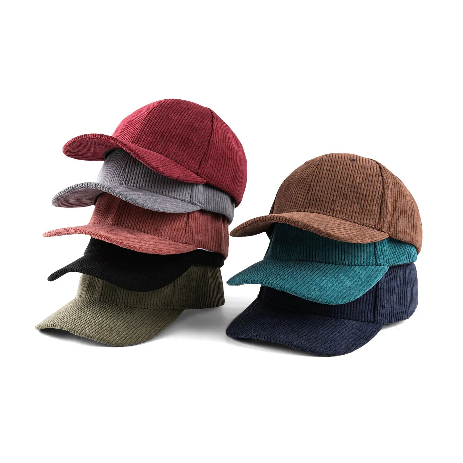 Factory Price Wholesale 6 Panel Vintage Corduroy Baseball Cap Blank Custom Plain Corduroy Hat for Men Women