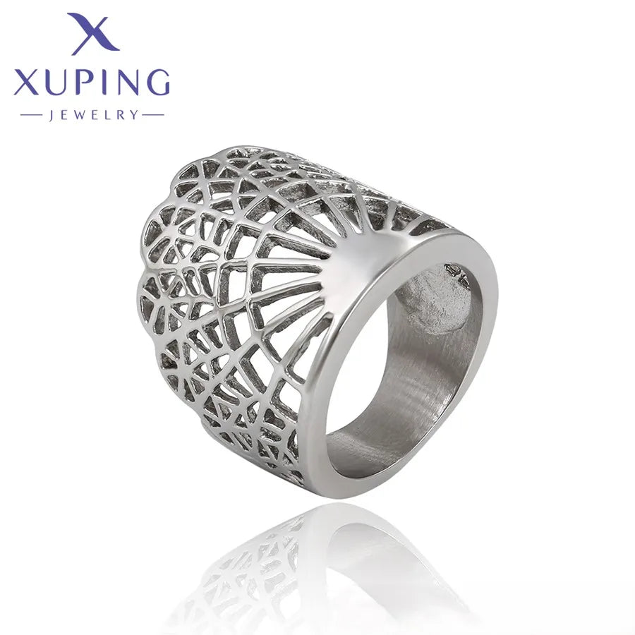 15973 XUPING JEWELRY Stainless Steel Jewelry Trendy Luxury Custom Couple Wedding Fashion Fine Jewelry Ring