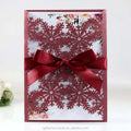 Hot Sale Laser Cut Invitation Christmas Card Snowflake and Laser Cut Snowflake Menu Cards