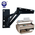 Adjustable Spring Folding Mechanism Black Metal Hinge Coffee Table Bedroom Kitchen Hospital-Durable Iron Furniture Hardware