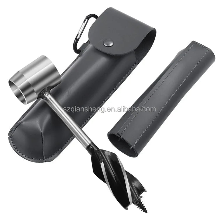 Auger Drill Bits Outdoor Survival Punch Tool Camping Bushcraft Manual Hole Maker Wrench Wood Drill Core Woodworking