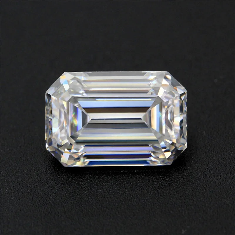 Best Hayley Lab Created Moissanite Manufactory Direct Sell Fancy Shape VVS Clarity Emerald Shape White Color Loose Stone Color