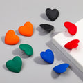 Korea Wholesale Cute Heart Stud Earrings Trendy Candy Color Hypoallergenic Acrylic for Students and Sweet Girls