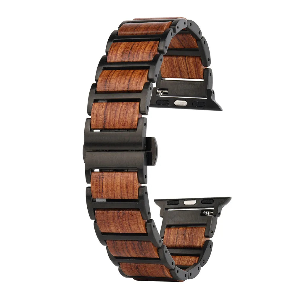 Custom Engraved Stainless Steel Smart Watch Band Personalized IWatch Strap Limited Edition Butterfly Clasp Detachable Connectors