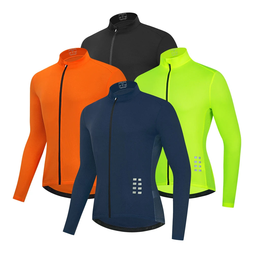 WOSAWE Men's Cycling Jersey Long Sleeves Mountain Bike MTB Clothes Outdoor Sports Breathable Cycling Wear Downhill Shirts