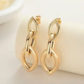 Stylish  Women'S Drop Stud 18K Gold Plated Earrings Wholesale Fashion Jewelry for Women Earrings and Accessories