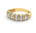 2025 Women's Fashion 14K Gold Plated 925 Sterling Silver Rotating 5A Zircon Eternity Band Claw Setting Rings
