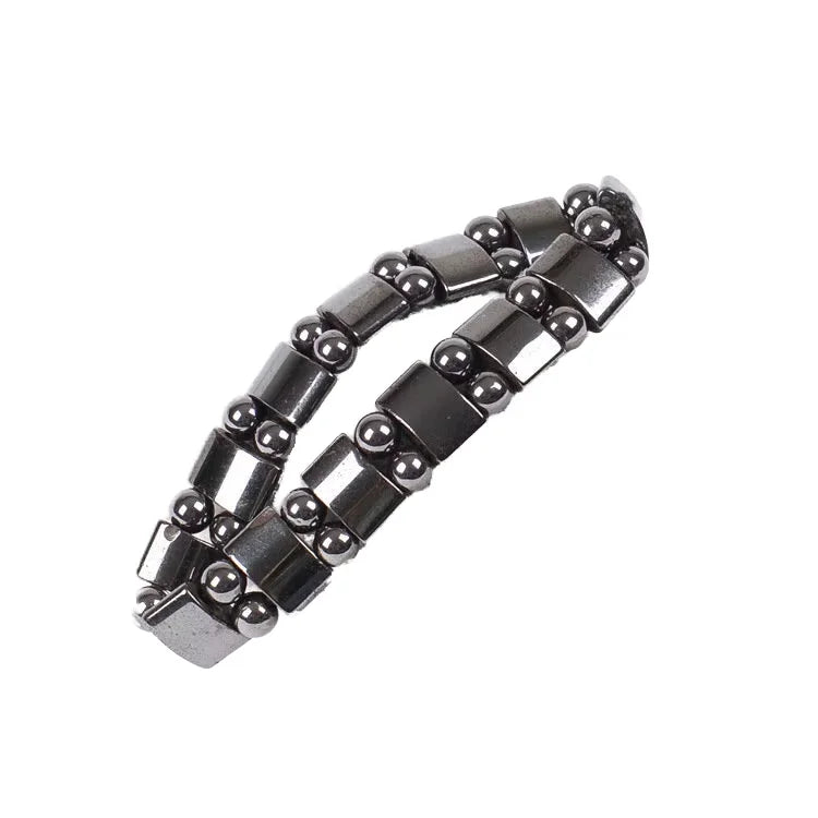 High Polish Wave Hematite Energy Bracelets for Men & Women Fashion Beaded Positive Jewelry No Magnetic Jewelry