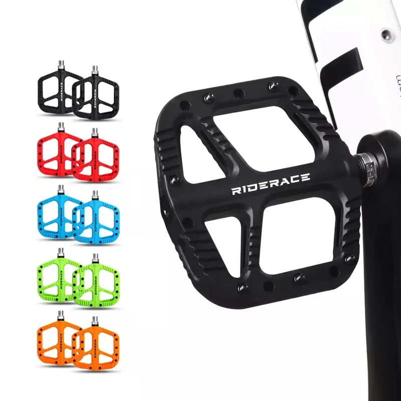 RIDERACE Bicycle Pedals Ultralight 3 Sealed Bearings Nylon Mountain Bike Pedals Anti-Slip Footboard Bearing Cycling Accessories