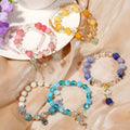 JC Crystal Wholesale Fashion Colorful Crystal Beaded Bracelet Handmade Elastic Rope Charms for Girls Bracelets