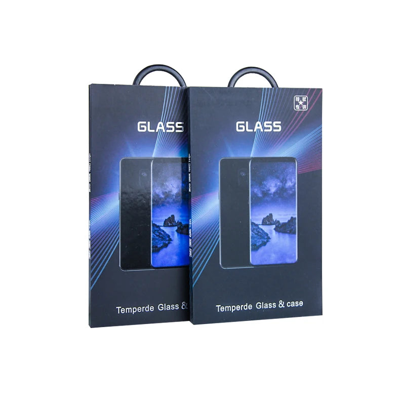 OEM Cardboard Phone Screen Protector Package Screen Protector Film / Plastic Tempered Glass Packing Box