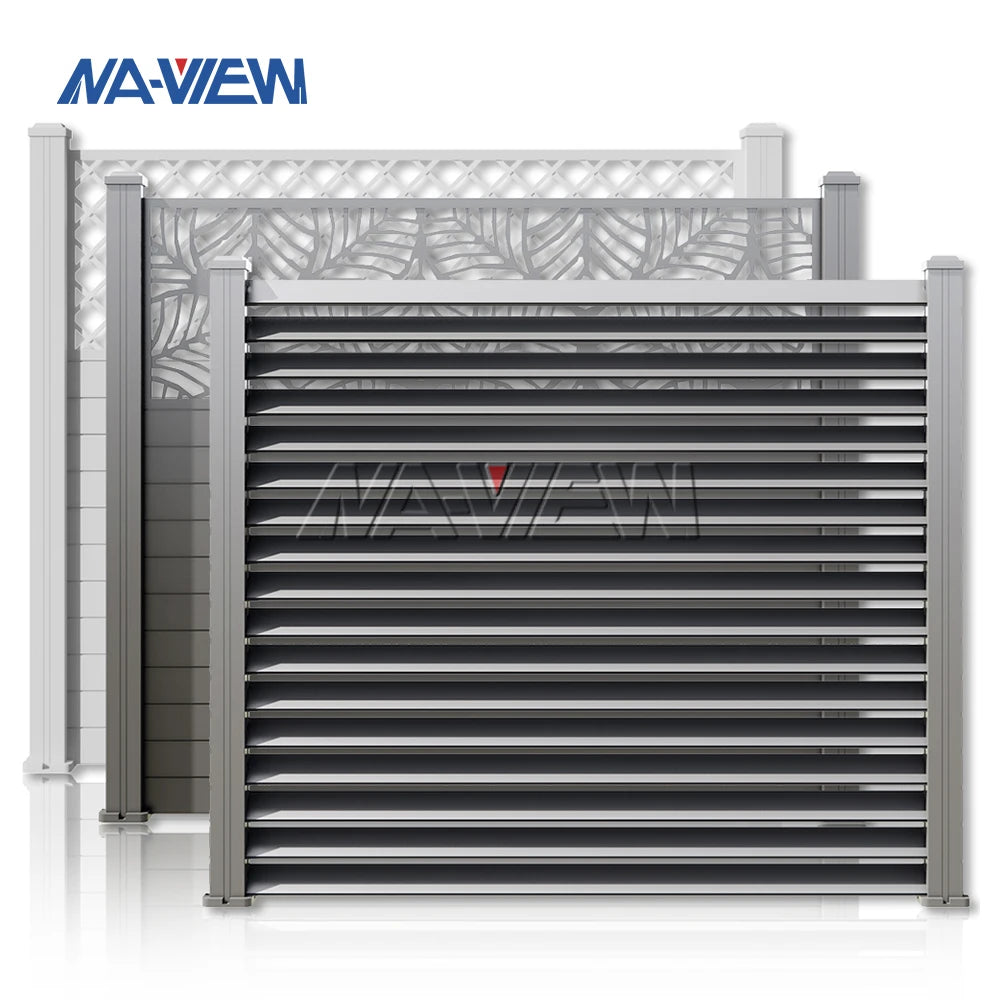 Outdoor Waterproof Aluminum Louver Fence with 3D Modeling and Heat Treated Options Modern Design for Front Yards