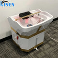 Kisen Golden Stripe Water 60 L tank Portable Mobile Hair Washing Shampoo Sink Bowl with Head Therapy Water Circulation Steamer