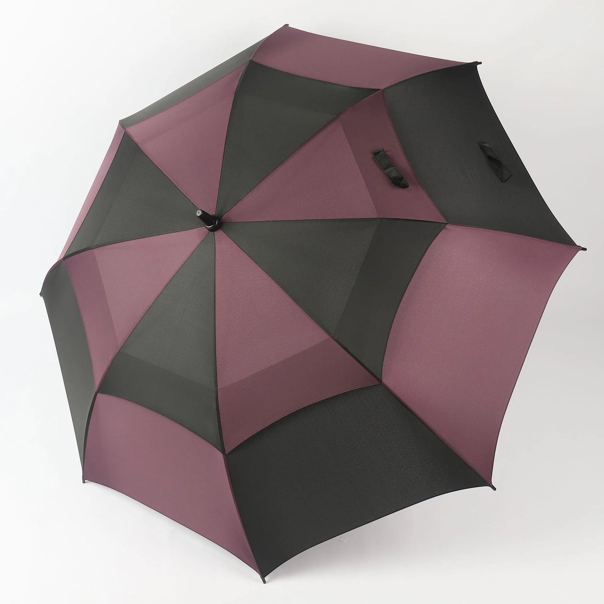 China Factory Custom New Model UV Customized Golf Umbrella Promotional Branded Double Canopy Golf Umbrella Windproof
