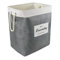 Foldable Canvas Linen Bathroom Cloth Storage Washing Bin Laundry Hamper Panier a Linge Collapsible Laundry Basket With Handles