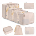 Luggage Clothes Ziplock Bag 8 Pcs Storage Travel Organizer Bag Set for Carry on Suitcases