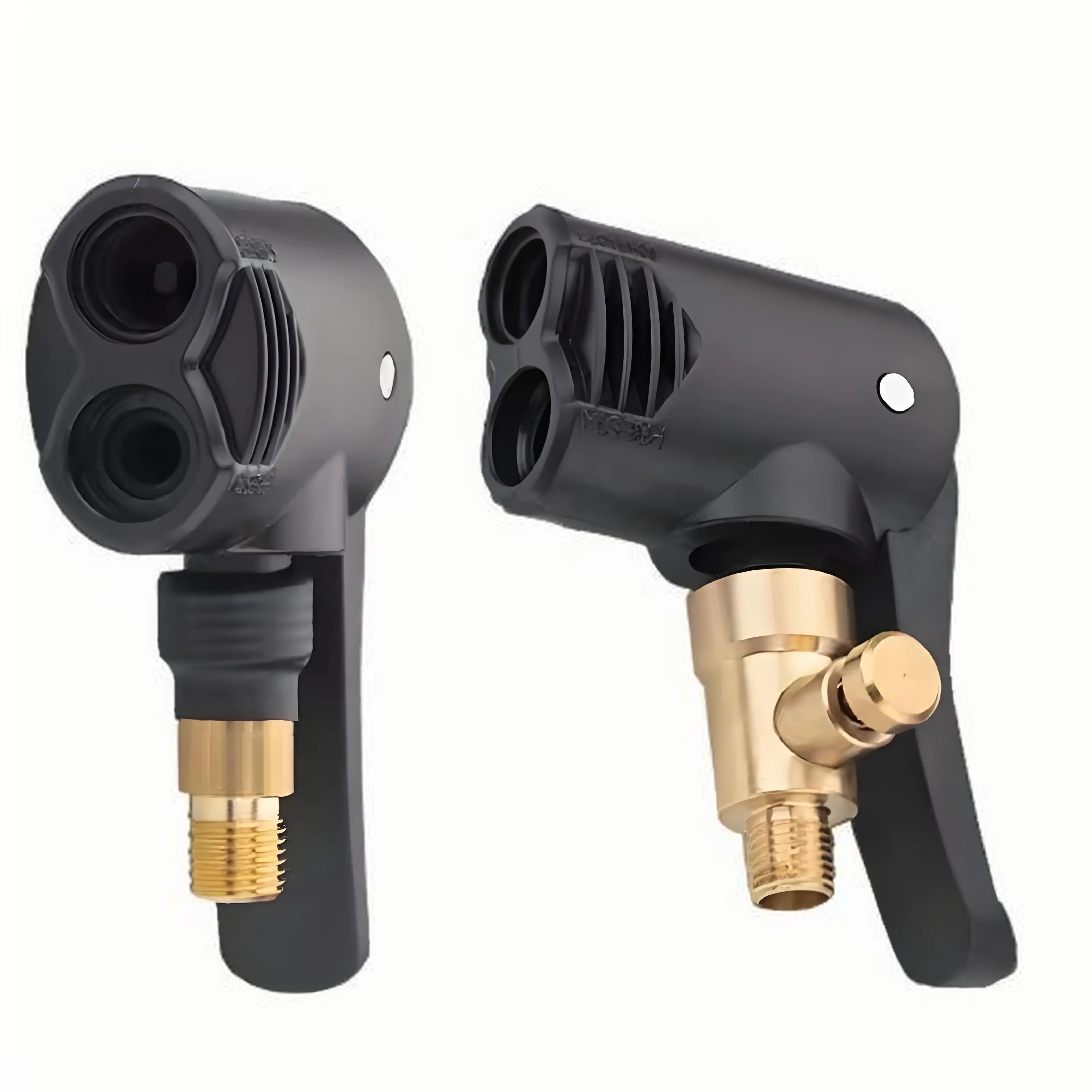 Bike Pump 2-in-1 Tire Inflator Adapter Auto-Detect Schrader/Presta Valve Precision Air Release Plastic Car Motorcycle Bicycle