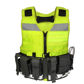 YAKEDA Custom Logo Detachable Utility Safe Mesh Reflective Personal Protective Tactical Vest