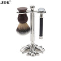 JDK 1PC Barber  Stainless Steel Shaving Brush Stand Synthetic Hair Beard Brush Holder