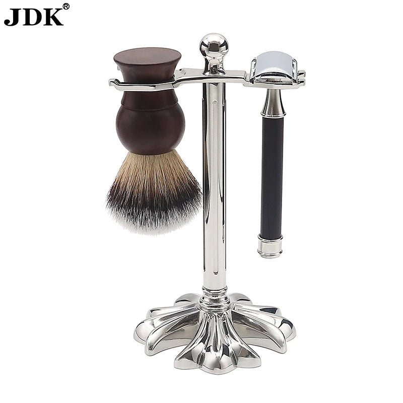 JDK 1PC Barber  Stainless Steel Shaving Brush Stand Synthetic Hair Beard Brush Holder