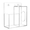 Acrylic Mask Dispenser Hand Sanitizer Holder Stand Wall Mount or Countertop Hygiene Station with Double Compartment Clear Box