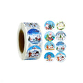 KY-082210 Custom Printed Merry Christmas Adhesive Stickers Sheet PET Material for Gift Candle Craft Photo Frame MOQ 500pcs
