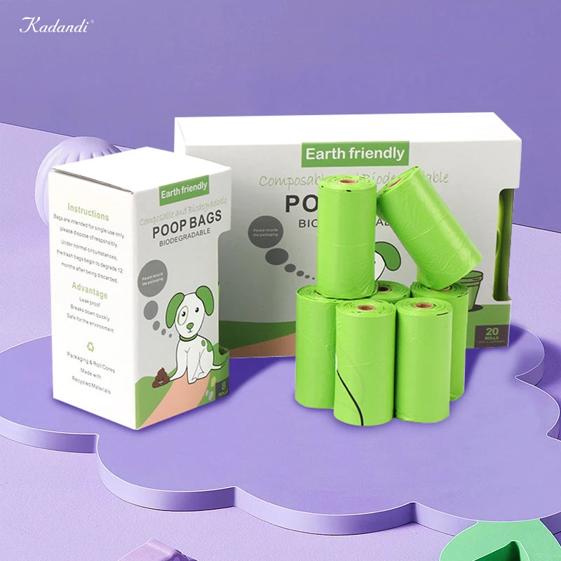 Basics Eco-Friendly Dog Custom Poop Bag on Large Single Roll Cheap Waste Bags With Dispenser and Leash Clip Poop Bag Holder