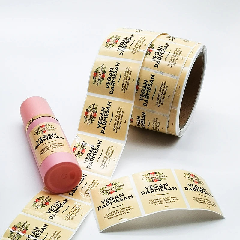 MOQ 500 Free Sample 100pcs Glossy Waterproof PVC Adhesive Sticker Print Logo Design Packaging Labels for Shampoo Cosmetic
