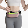 HUALIAN AIKENDO Reflective Running Belt Bag Waist Pouch Phone 2 Pockets Holder Elastic Adjustable Fitness Treadmill Gym Bag