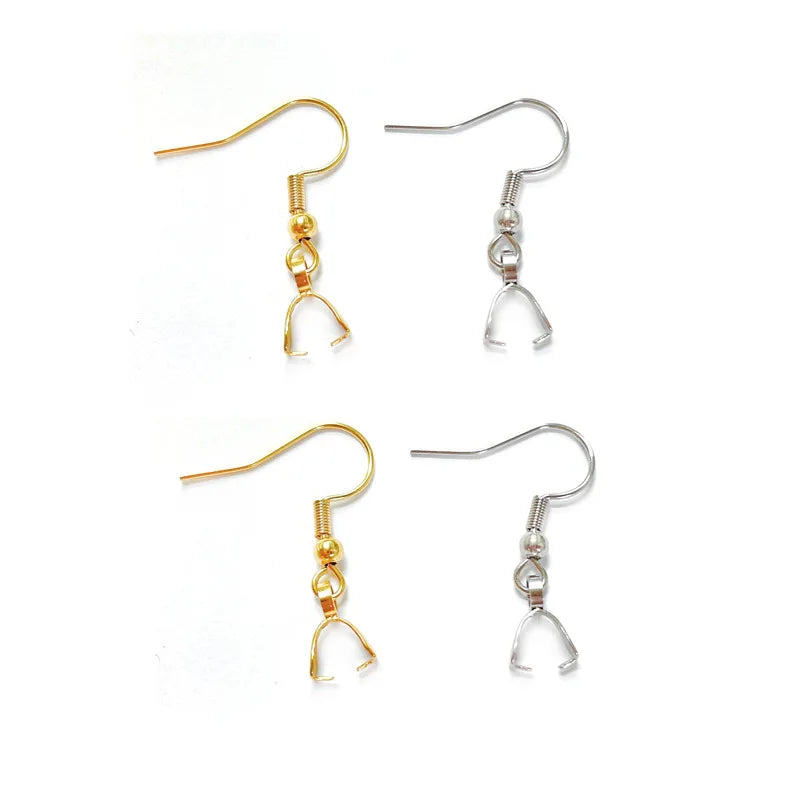 Stainless Steel Jewelry Making Pendant Bails Earrings DIY Jewelry Accessories Earring Findings Hook Clasp
