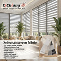 Hometextile 2077 Polyester + PVC Zebra Pattern Sunscreen Roller Blinds Flame Retardant Waterproof Blackout Curtain Fabric