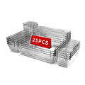 25 Piece Clear Multi-Color Plastic Drawer Organizers 4 Sizes Multi-Purpose Bathroom and Vanity Drawer Organizer Trays