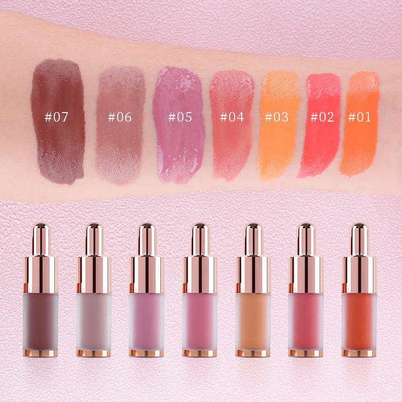 7 Colors Liquid Blush for Cheeks Soft Cream Face Blusher Custom Natural Long-Wearing Blush Tint Makeup Blush
