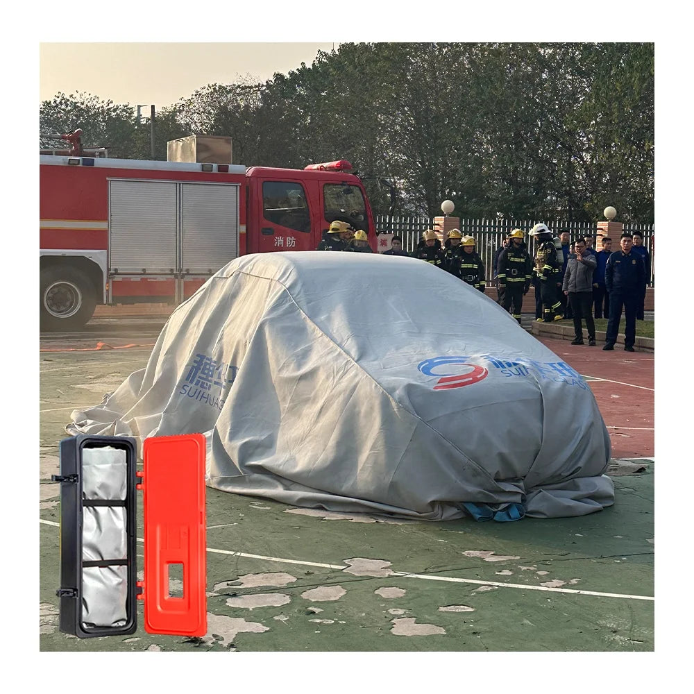 Lithium Fiberglass Fire Blanket EN 13501 6X8 m 19.8X26 Ft Extreme Emergency Car Fire Blanket