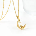 New Arrival Jewelry Stainless Steel Star Moon Necklace Fashion Non Tarnish 18K Gold Plated Pendant Necklace for Women