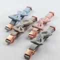Tweed Luxury Nylon Cotton Dog Collar With Leash Set Metal Buckle High Quality Adjustable Hand Made Soft Wool for Dogs COLLARS