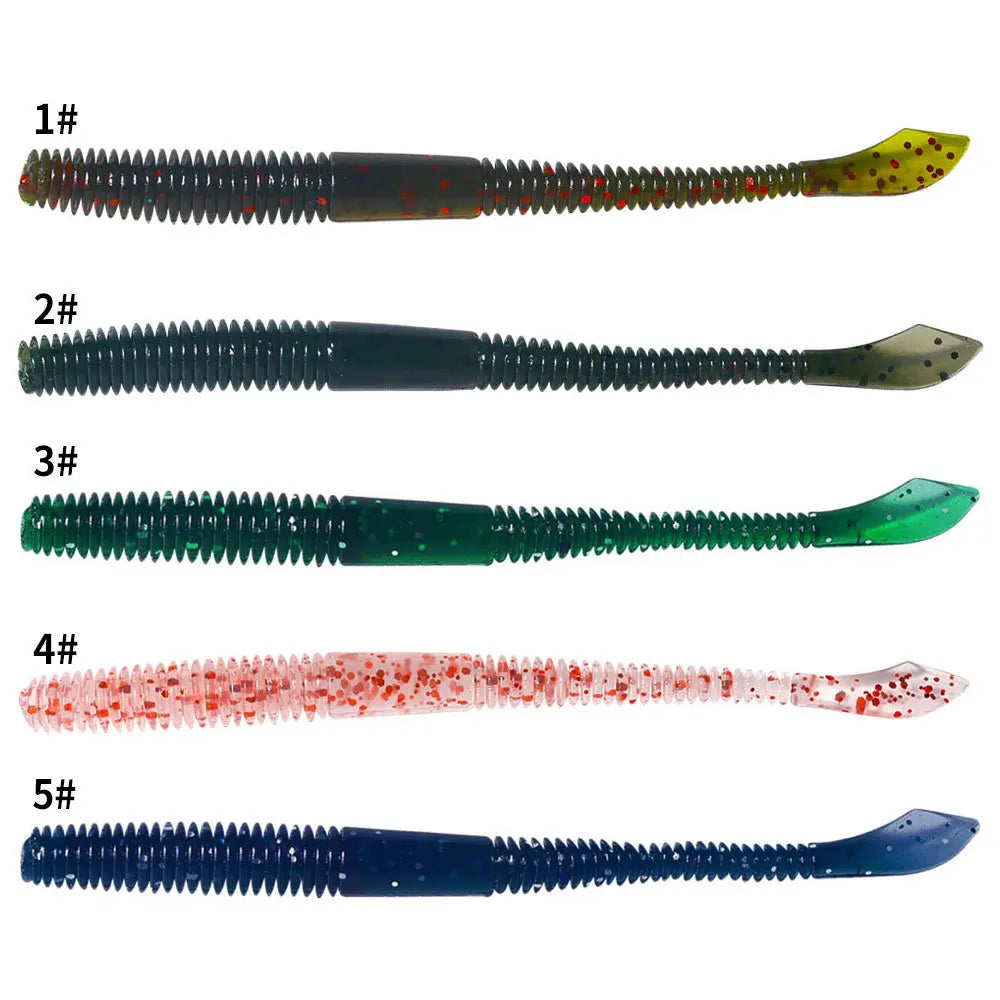 DORISEA 10pcs/Pack 10cm 2.3g Earthworm Soft Plastic Fishing Lure for River Lake Stream for Soft Baits Fishing