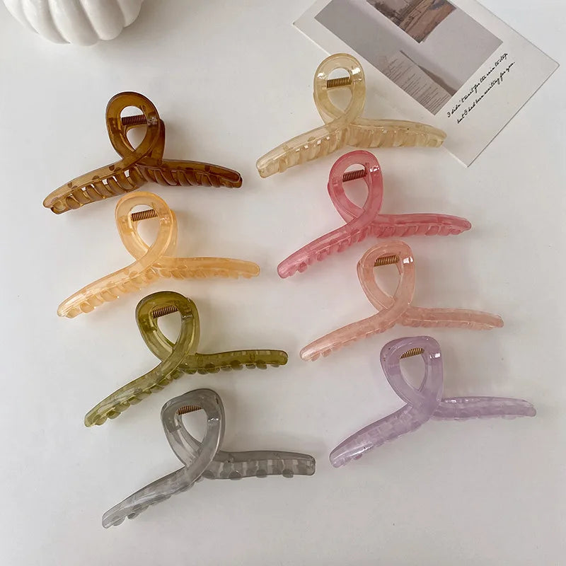 Hot Transparent Hair Claw Clips 11cm for Women clear Plastic Claw Clips  Factory Directly Sell