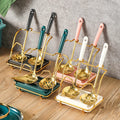 New Arrival Gold Stainless Steel 304 Korean Hot Pot Soup Slotted Spoon Long Handle Large Household Spoon Rest with Lid Holder