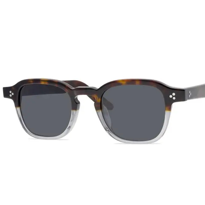 Hot Designer Round Shaped Tortoise Gradient Color Vintage Retro Uv Custom Acetate Sunglasses Men Handmade Sunglasses