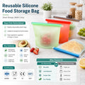 Custom Logo Reusable Silicone Food Storage Bag OEM ODM Leak Proof Airtight Sealable Washable Food Freezer Bag Packaging