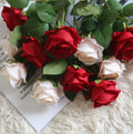E-2083 Wholesale Holland Roses Artificial Velours Rose Home Interior Decoration Silk  Velvet Artificial Rose Flowers