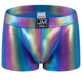 For Brand Sexy Low-rise Boxer Briefs Knitted Polyester Faux Leather Eco-Friendly Custom Logo Sports Party Men's Underwear
